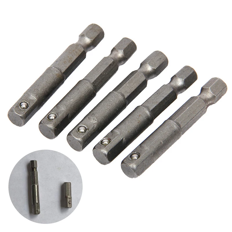 2PCS 25mm/50mm Electric Bit With Steel Ball Socket Wrench Adapter Extension Rod Wrench To Hex Joint For Rachet Hand Tools