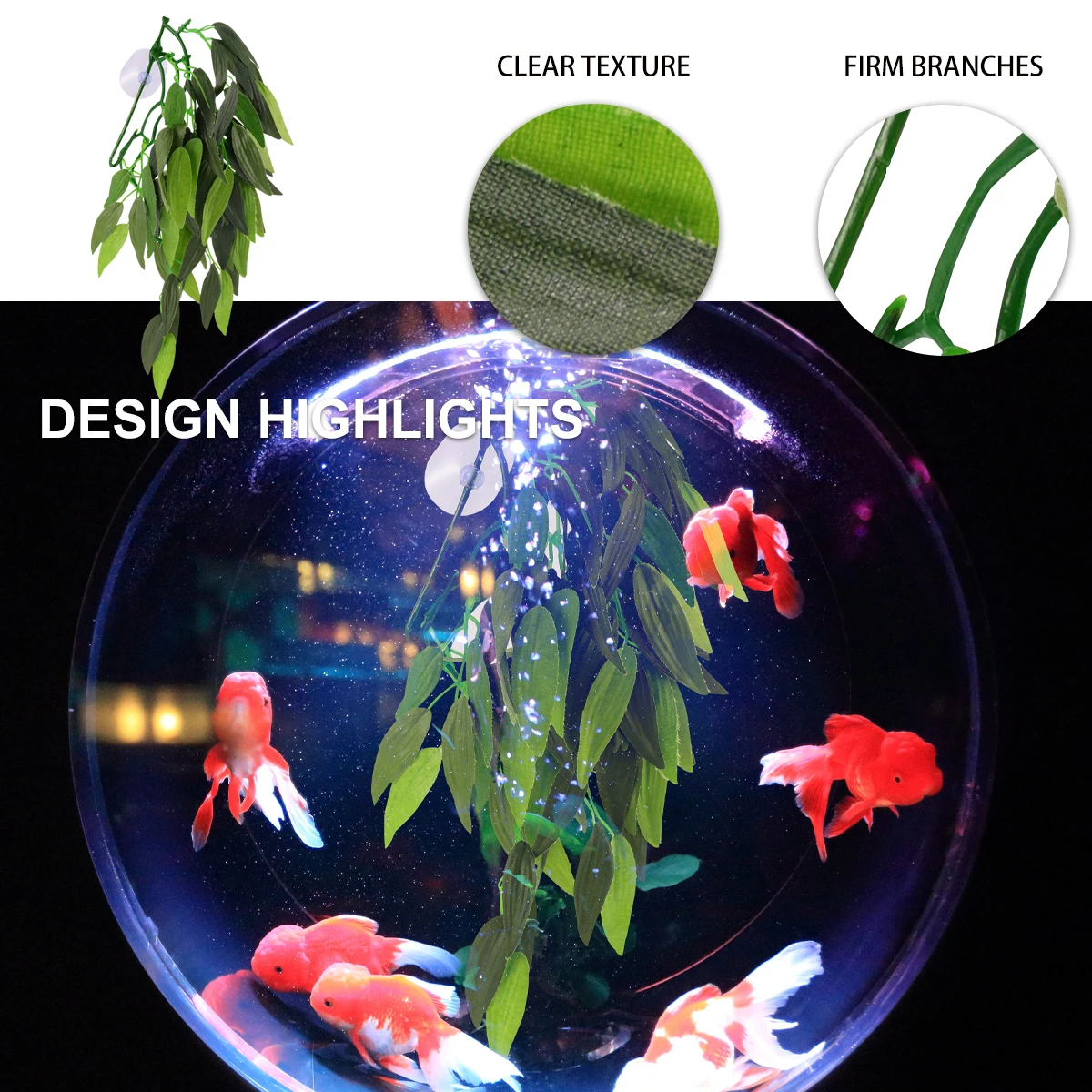 

Simulated Aquatic Plants Lifelike Fish Tank Decoration Aquarium Accessories Safe Easy Cleaning Decor Pet Supplies