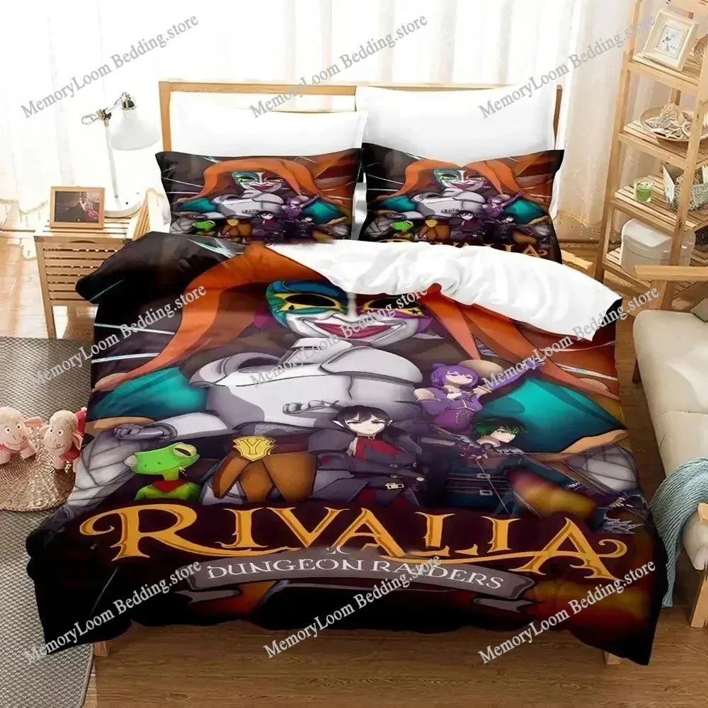 Game Rivalia Dungeon Raiders Bedding Set Boys Girls Twin Queen Size Duvet Cover Pillowcase Bed Kids Adult Home Textileextile