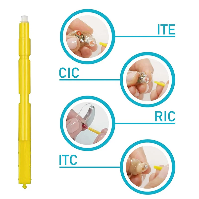補聴器用 ヒアクリア交換用フィルター 3パック 24個 ワックスガード クリーニングツール(1.5mm) 正しいメンテナンス用-ABWO