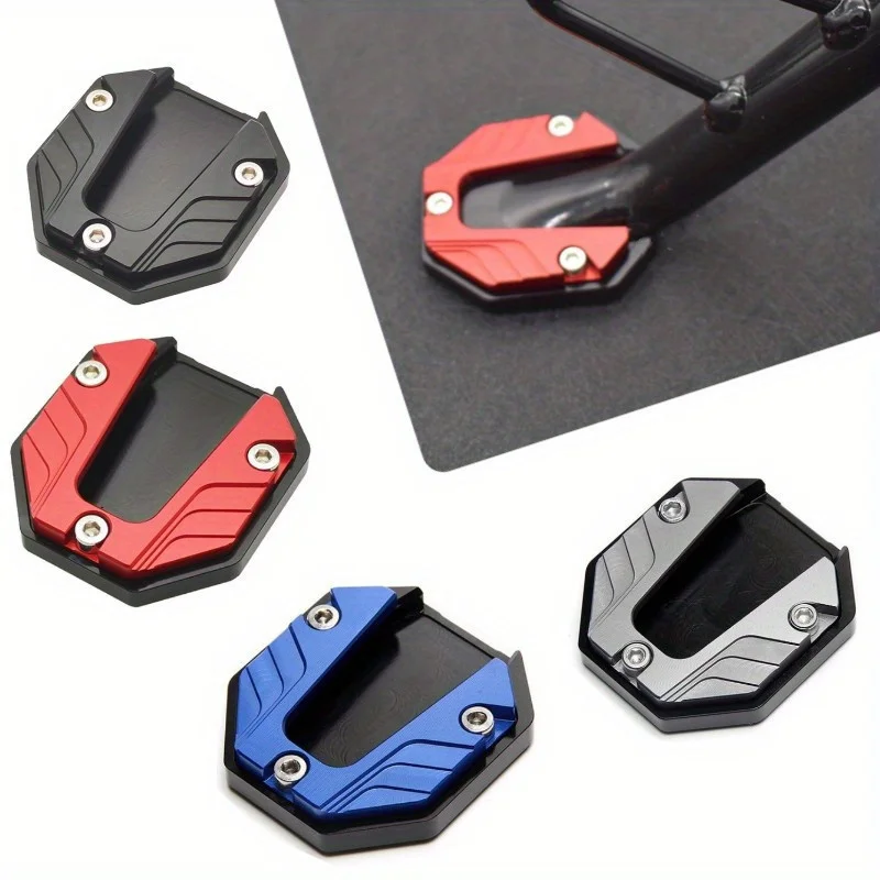 1 motorcycle modification accessory foot support plate, enlarged auxiliary side kick block, anti slip edge support pad