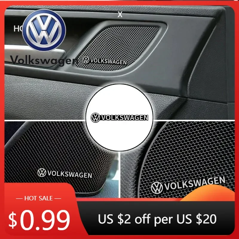 

Наклейка-эмблема 3D из алюминия для VW, адаптированная для Volkswagen Passat/Golf/Polo/Tiguan, для декоративной модификации дверных ручек автомобиля