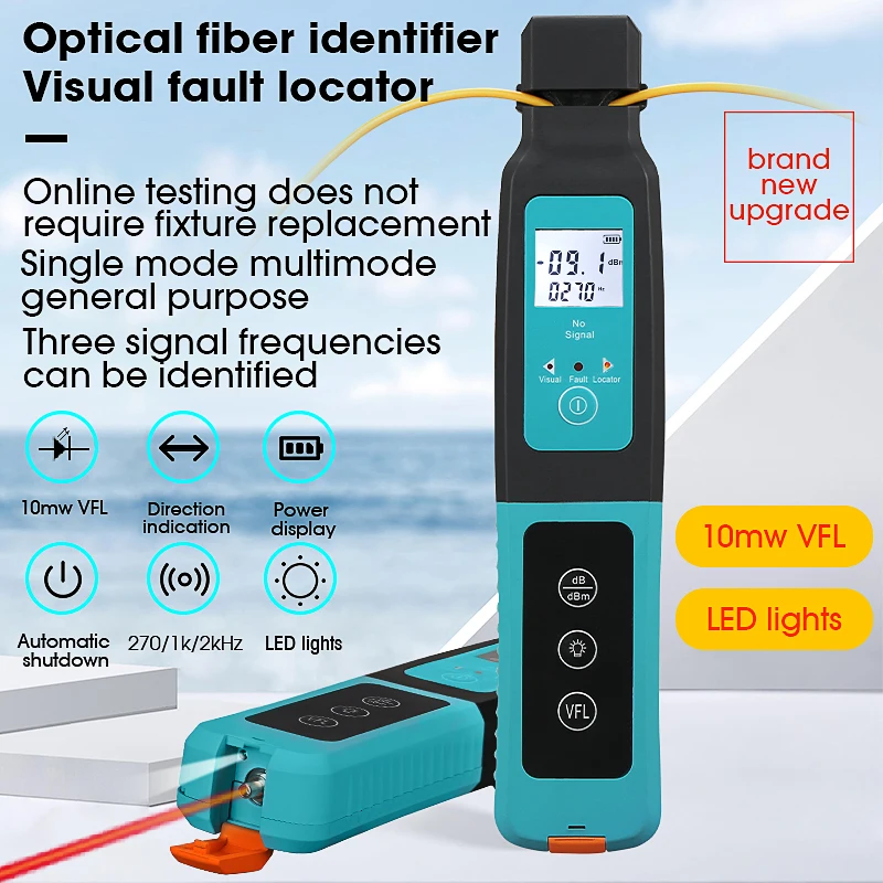 COMPTYCO AUA-40 High Quality Optical Fiber Identifier with 10mw(VFL) Visual fault locator and LED Lights Fiber Optic Tester