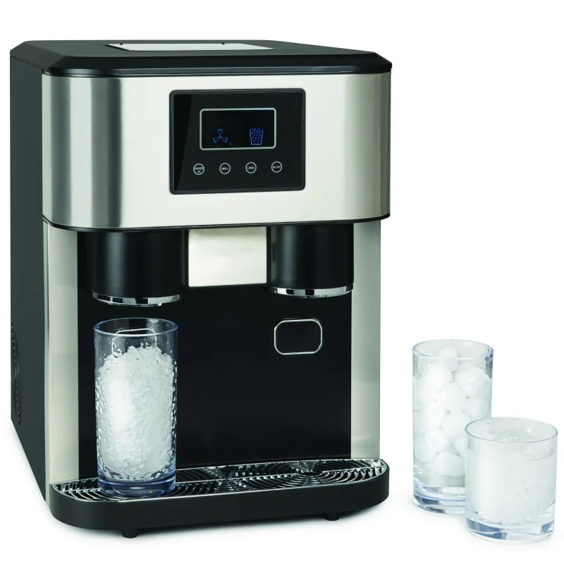 Ice Making Crushed Ice Ice Water Three in One Maker Machine Reminder Light 16 Pieces Out At Time Commercial Home Freezing