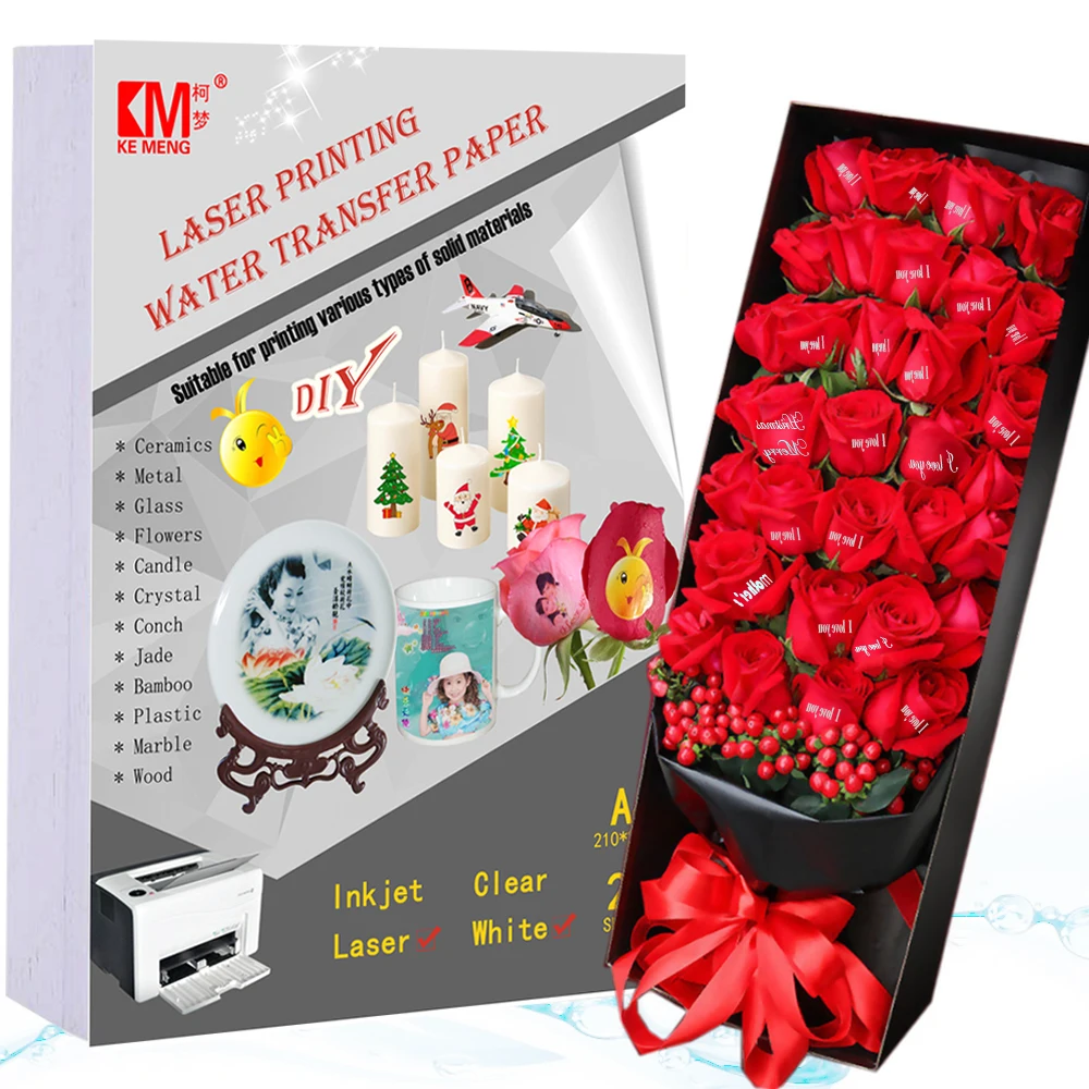 

Factory Price Roll For Dark Fabric Sublimation Transfer Paper Water slide Decal Paper