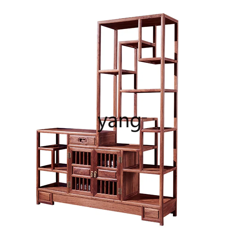 

lmm mahogany bogu frame combination display stand rosewood solid wood new Chinese-style red sandalwood Duobao pavilion ornament