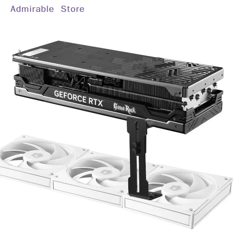 [W]Adjustable GPU Holder Bracket 6-96mm Universal Anti-Sag Graphics Card Support for Desktop PC Chassis Fan Mount