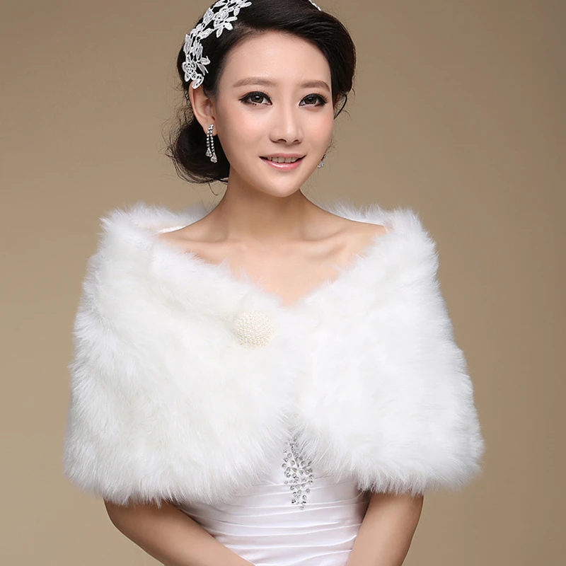 Wedding Bolero Outerwear Accessories Urged Wrap Bride Formal Winter Cape Bride Fur Shawl Wedding Jackets Wrap