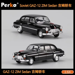 Perka Model 1:64 Soviet GAZ-12 ZIM Sedan Alloy Car Model Adult Classic Collection Gift Display Boy Toy