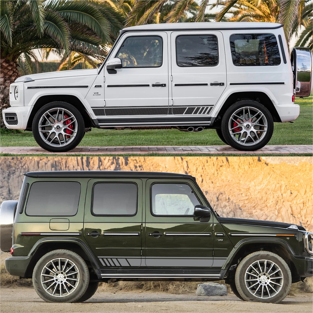 Car Door Side Vinyl Stickers For Mercedes Benz G Glass G55 G63 AMG W463 G500 Class G350D Auto Stripes Decor Decals Accessories