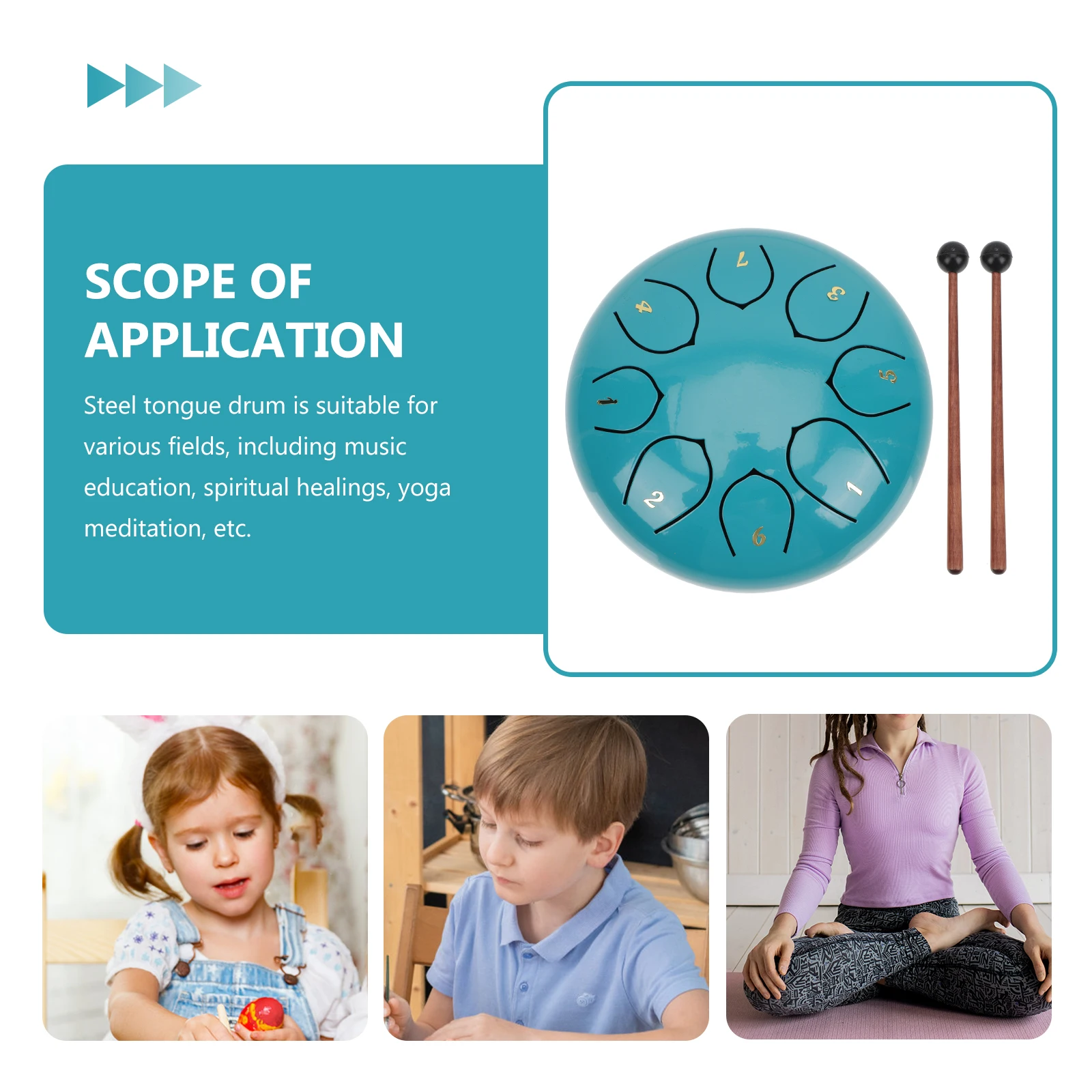 

Ethereal Drum Steel Titanium Alloy Creative Percussion Instrument for Kids Adults Stress Relief Musical Enlightenment Hand