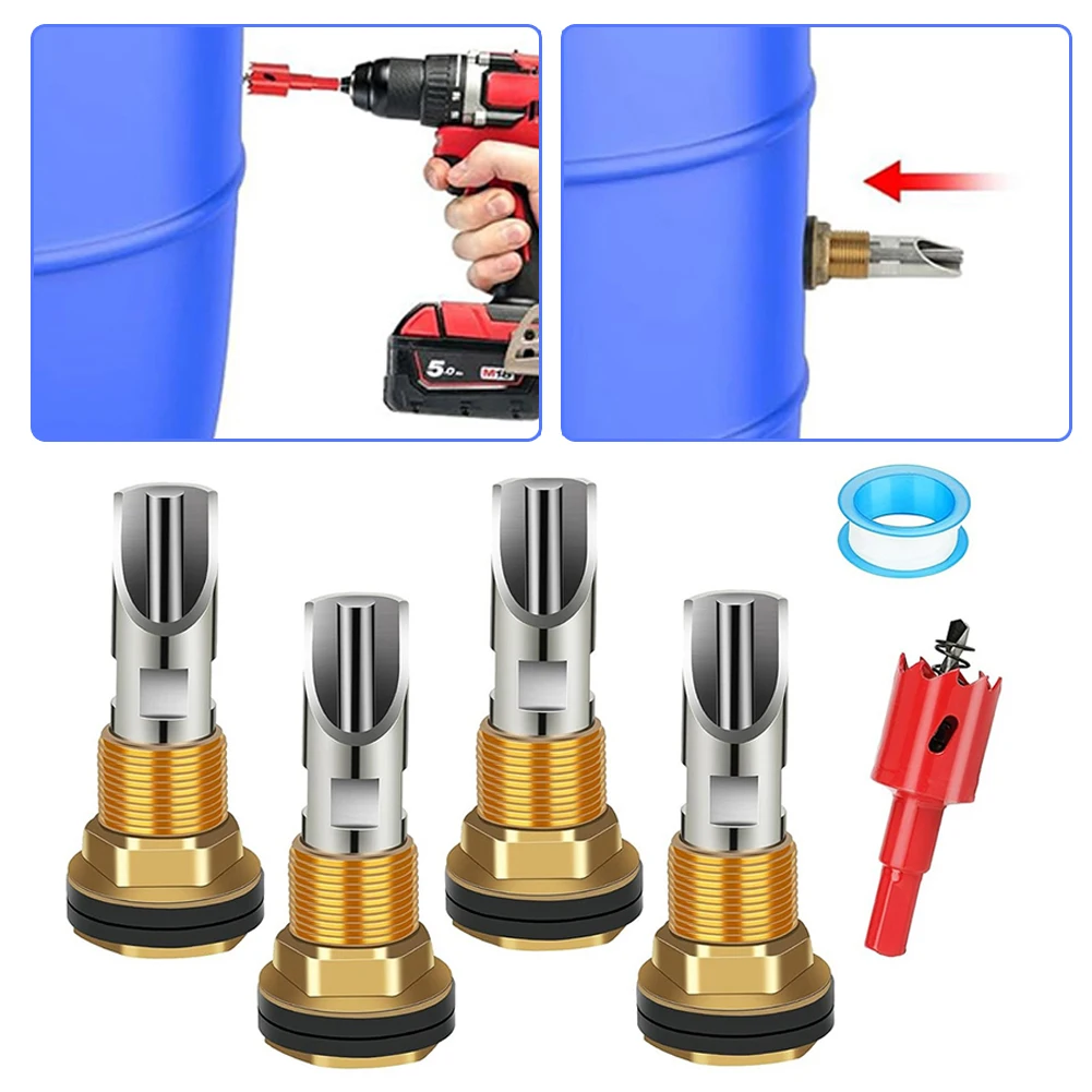 4pcs/Set Pigs Waterer Nipples Stainless Steel Nipples Waterer Livestock Drinking Equipment Pig Goats Drinking Equipment