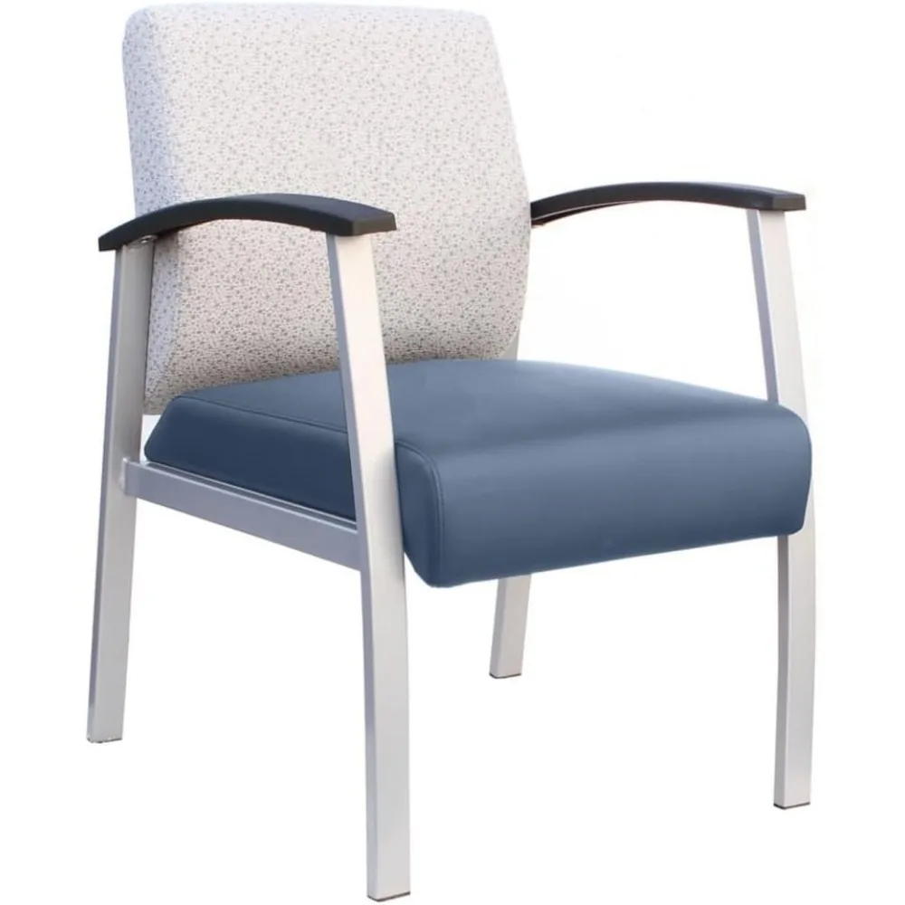 

Compass Guest Chair with Arms - Ergonomic Office Chairs with Williamsburg Polyurethane - Heavy Duty Steel Frame Waiting Room