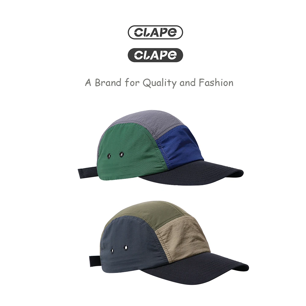 

Clape Classic 5 Panel Baseball Cap Dad Hat Lightweight Waterproof Running Cap Adjustable Hip Hop Snapback Cap Camp Caps