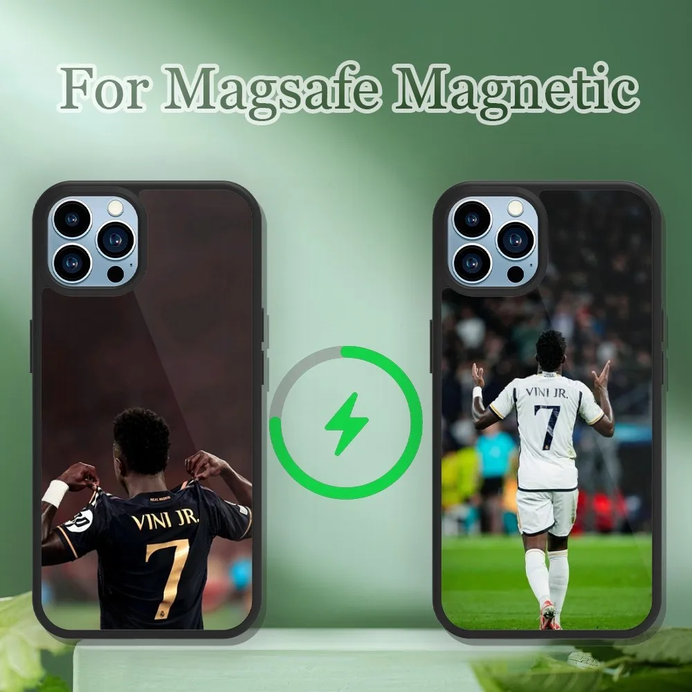 Football JR 7 Number20  Phone Case For iPhone 13 12 11 14 15 Pro Max Plus Magsafe Magnetic Wireless Charging