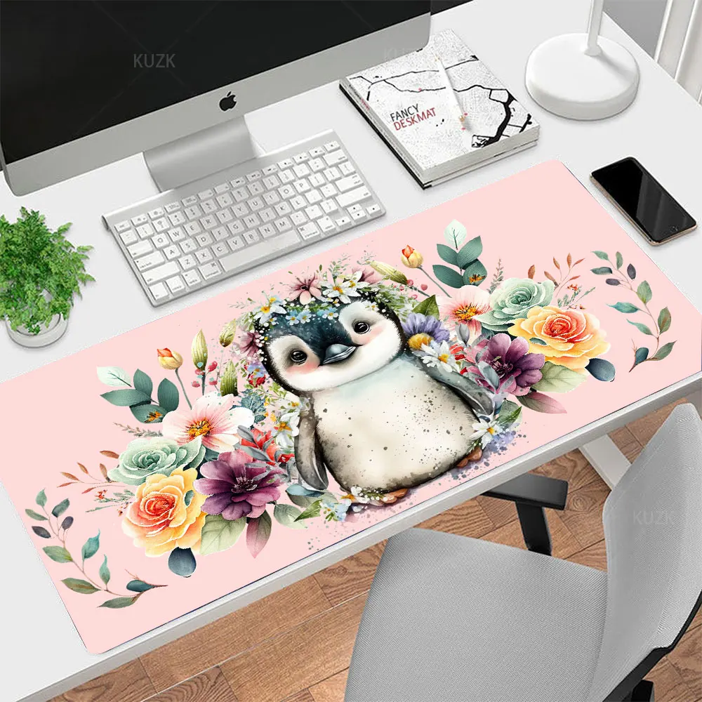 Cute Animals Large Gaming Mousepad XXL Gamer Mouse Pad Size For Office Long Table Mat Kawaii Desk For Teen Girls For Bedroom