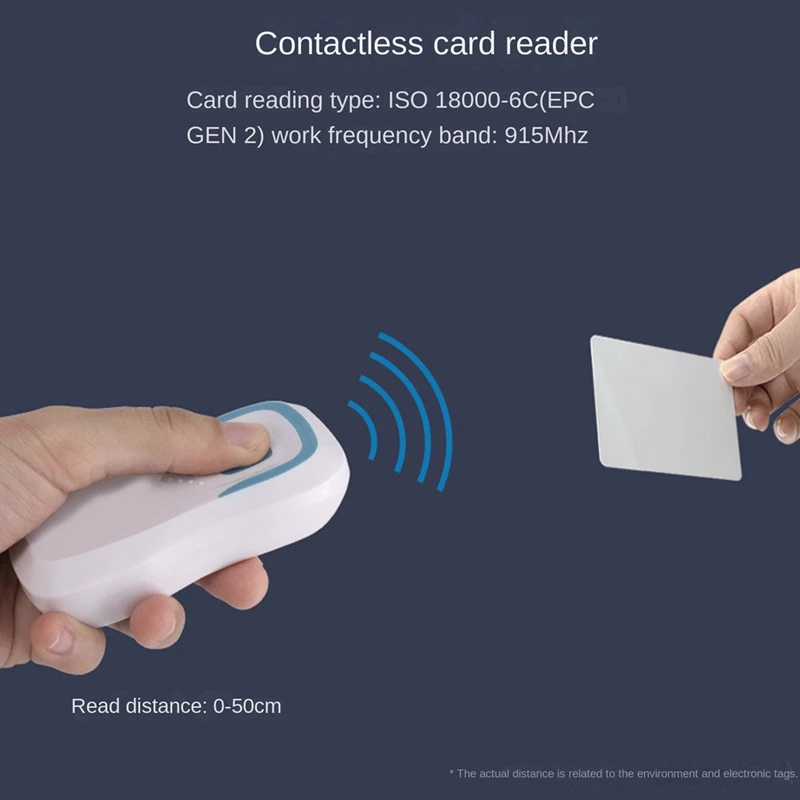 R58H UHF قارئ العلامات 860-960Mhz 2.4G اللاسلكية 50Cm Uhf قارئ بلوتوث الكاتب لعد العلامات