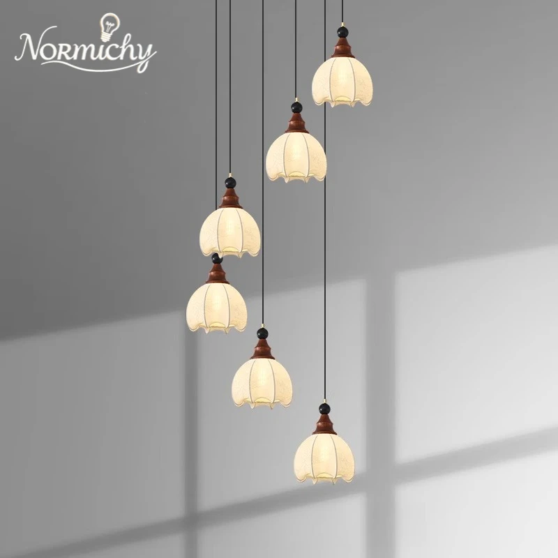 

Французская винтажная вращающаяся лестничная люстра, светодиодная лофт, дуплексная вилла, люстра для столовой, современный светильник для украшения