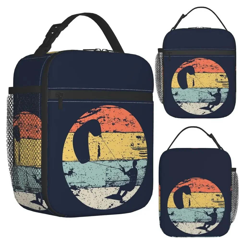 Kite Boarding Kiteboarder Look Gif Insulated Lunch Bag for Women Kids Portable Food Boxes Thermal Lunch Box Tote
