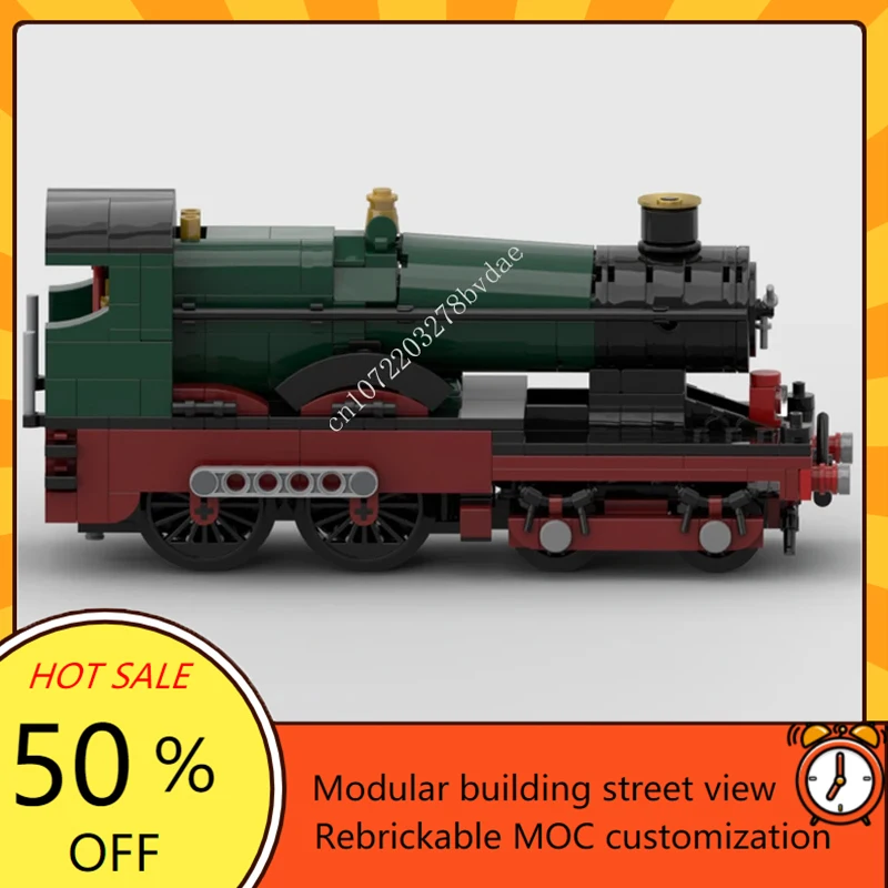 955PCS City Railway Train MOC GWR Class 3440 Steam Locomotive Model Building Blocks DIY Creative Collection Toys Birthday Gifts