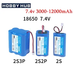 7.4V 3000mah 6000mAh 9000mAh rechargeable battery pack with XH2.54 Plug 18650-2S lithium battery For megaphone speaker parts
