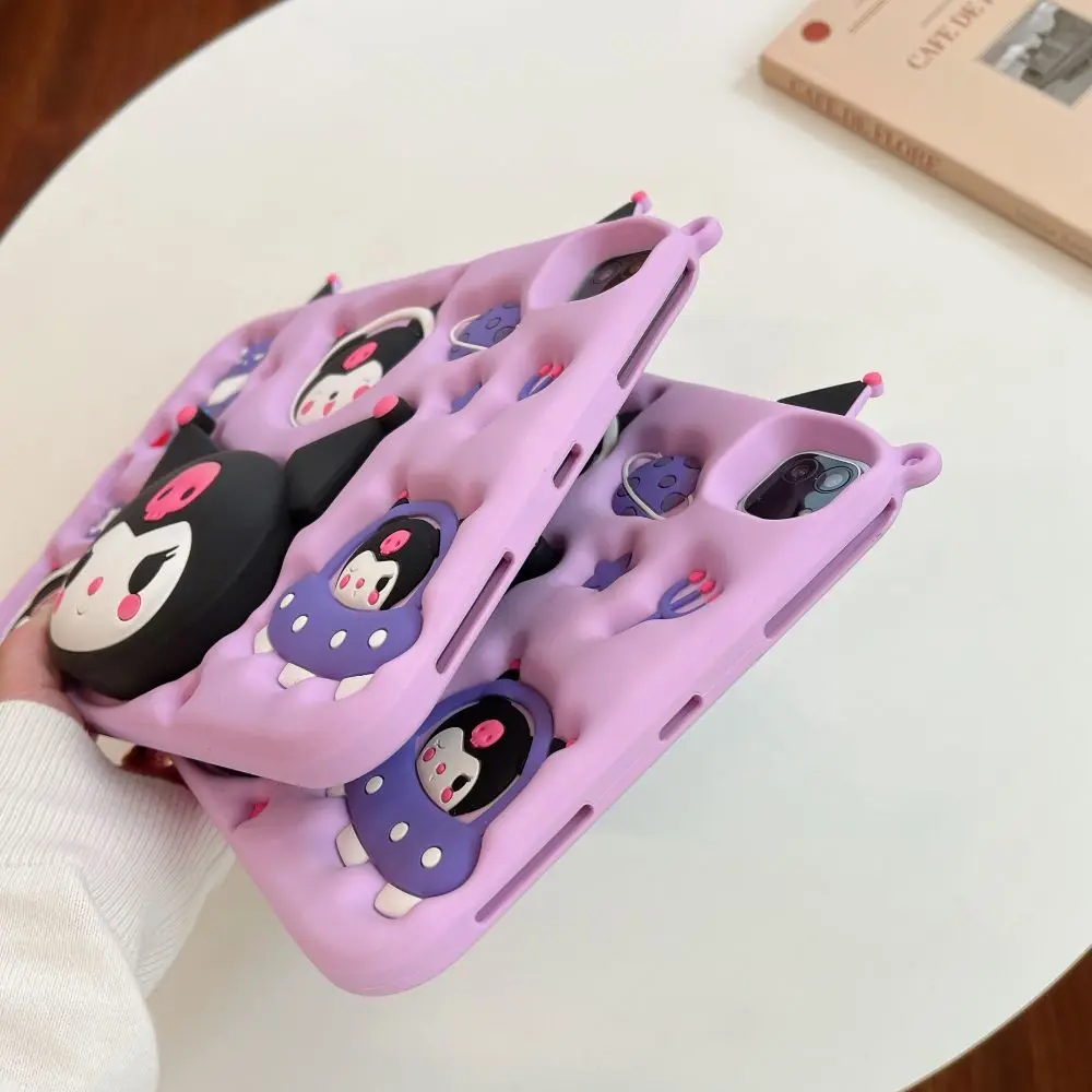 Sanrioed Hello Kitty Ipad Protective Case Pro11 Apple Protective Case Bracket Air4/5 Stereo Mini6 Silica Gel 10.2Ten Generations