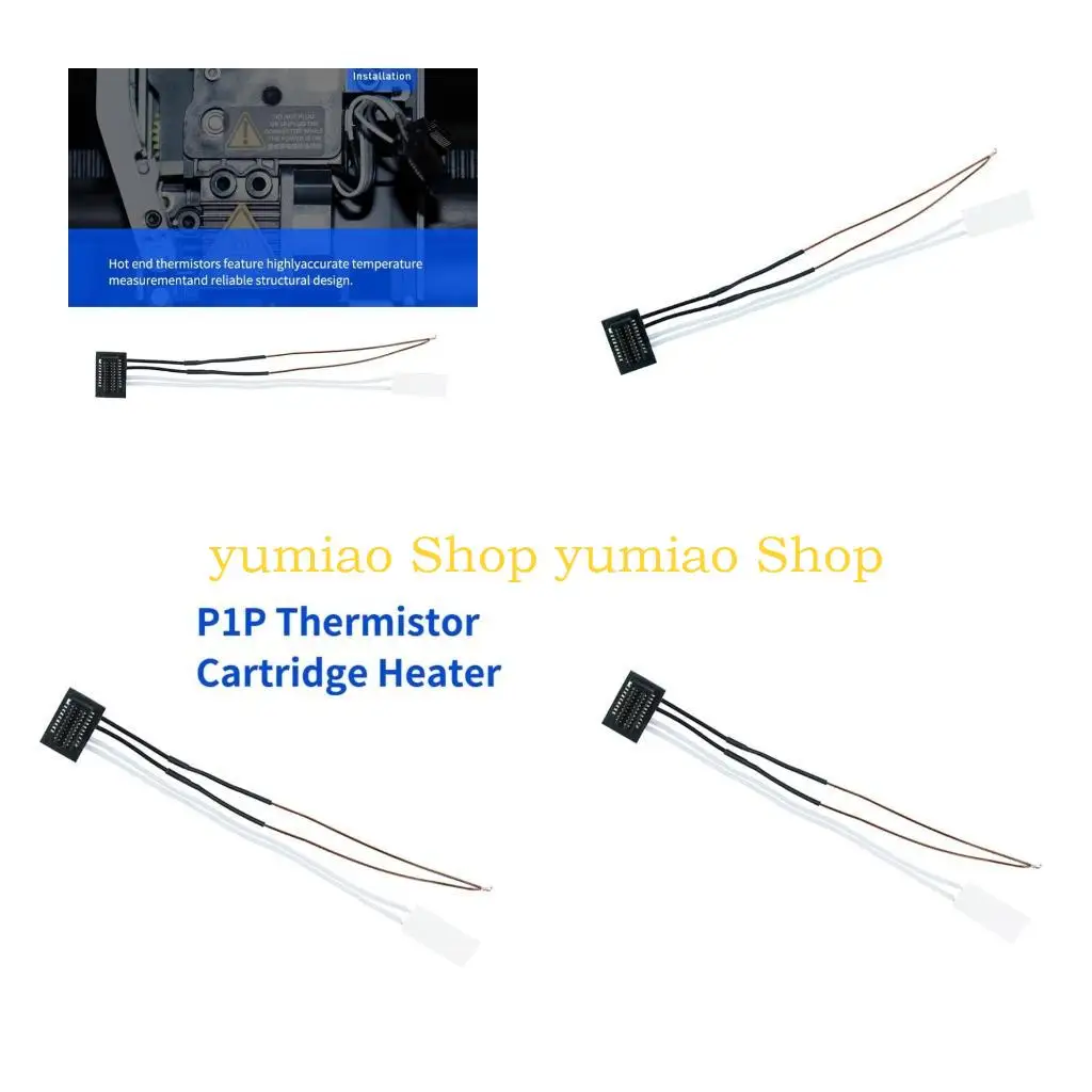 

587B For Bambu Lab P1P P1S Thermistor Cartridge Heater Heat Resistant for 3D Printer