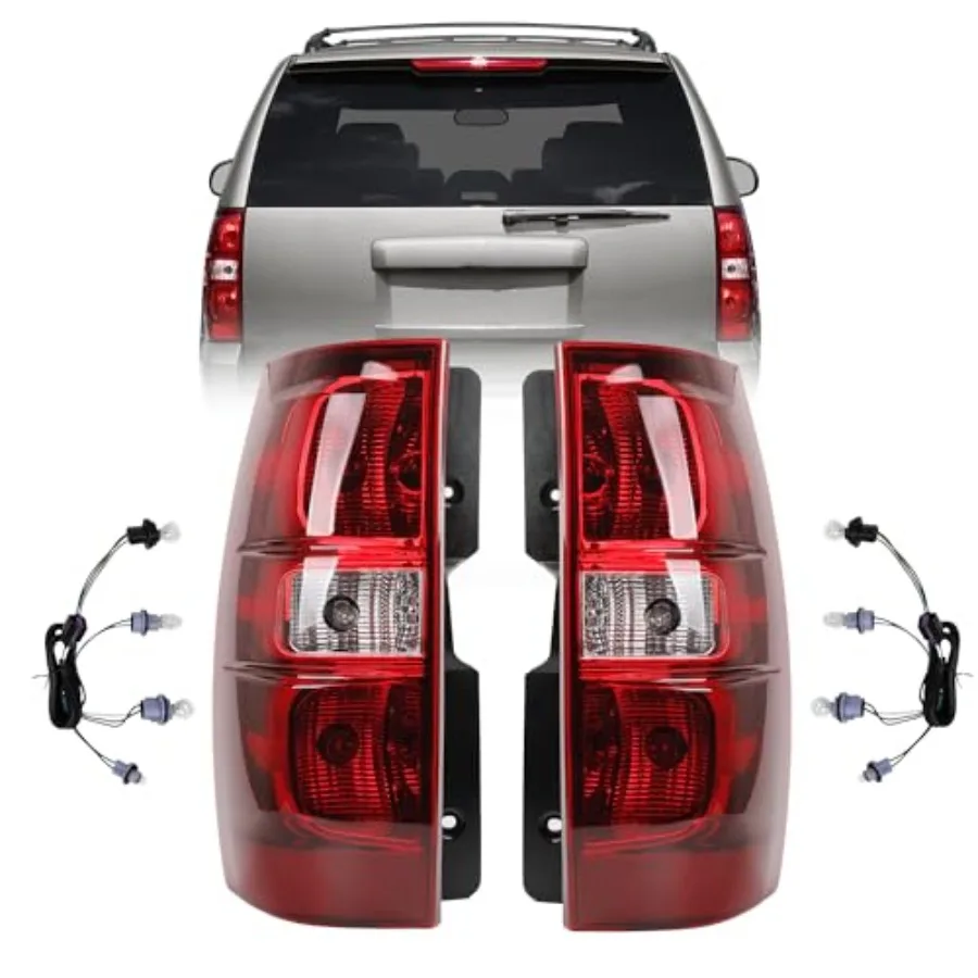 

Rear Tail Light Assembly Compatible With 20072014 Tahoe Suburban Taillights With Bulbs Wiring Harness Replaces GM2801196 GM2800