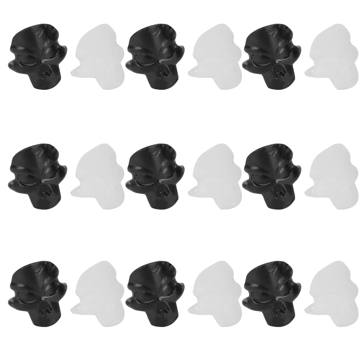 Skull แหวนของเล่นพลาสติกส่องสว่างกระพริบแหวนชุดสําหรับเด็กผู้ใหญ่ฮาโลวีน Trick Treat สยองขวัญธีมของขวัญ