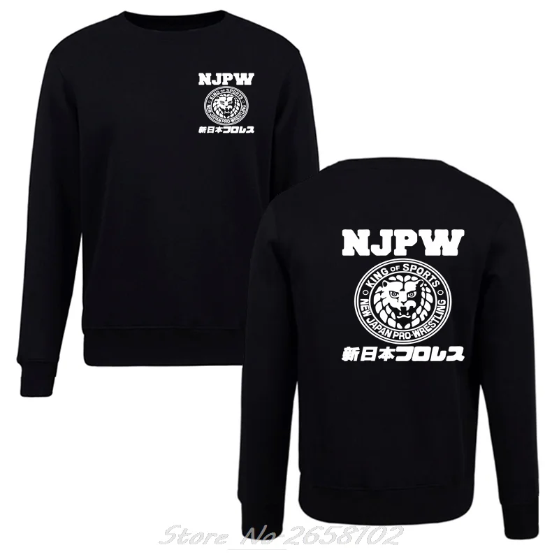 Fashion Njpw New Japan Pro Wrestling Puroresu Lion Logo Hoodie Men O-neck Sweatshirt Unisex Sweater Harajuku Streetwear