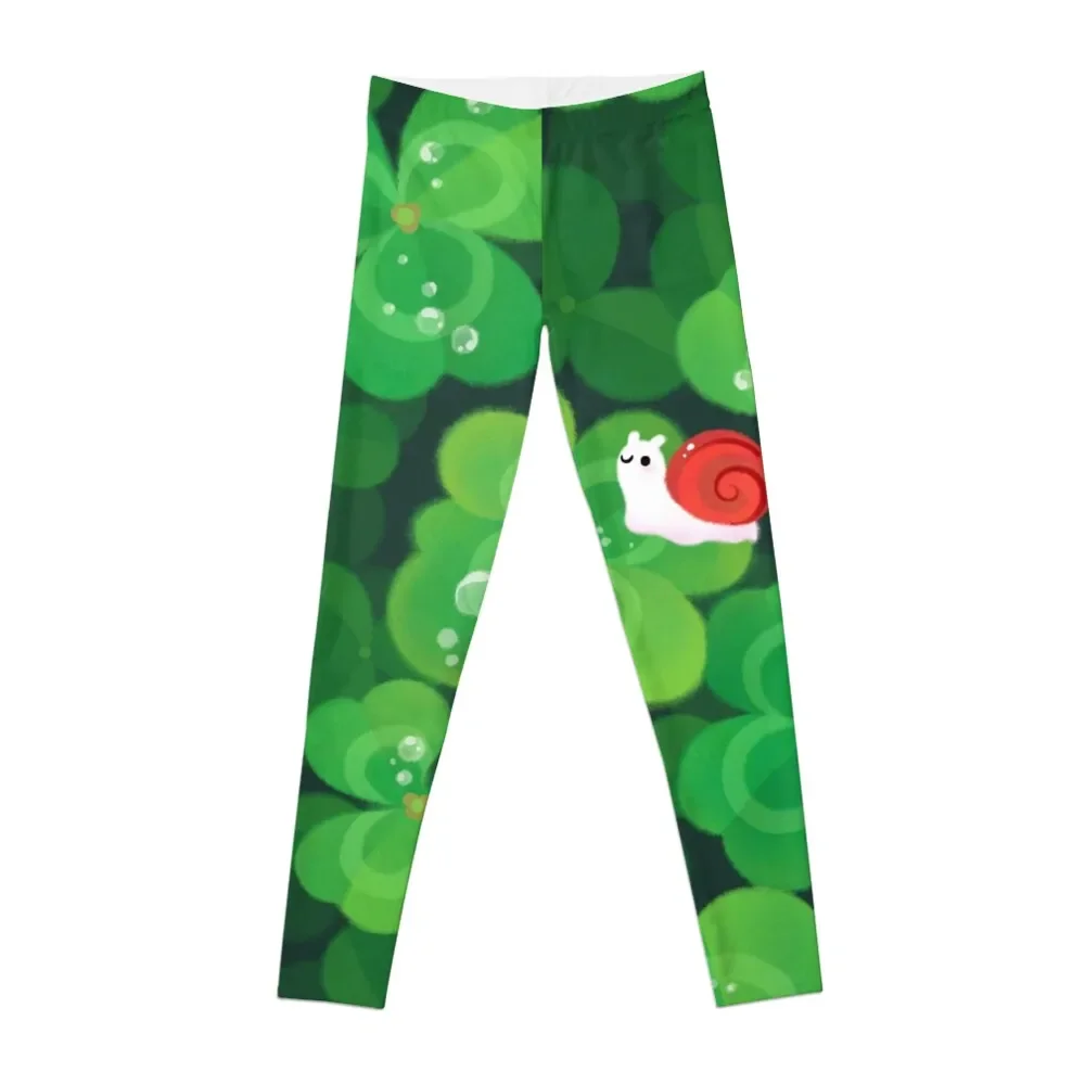 

Happy lucky snail Leggings high waist sport set Womens Leggings