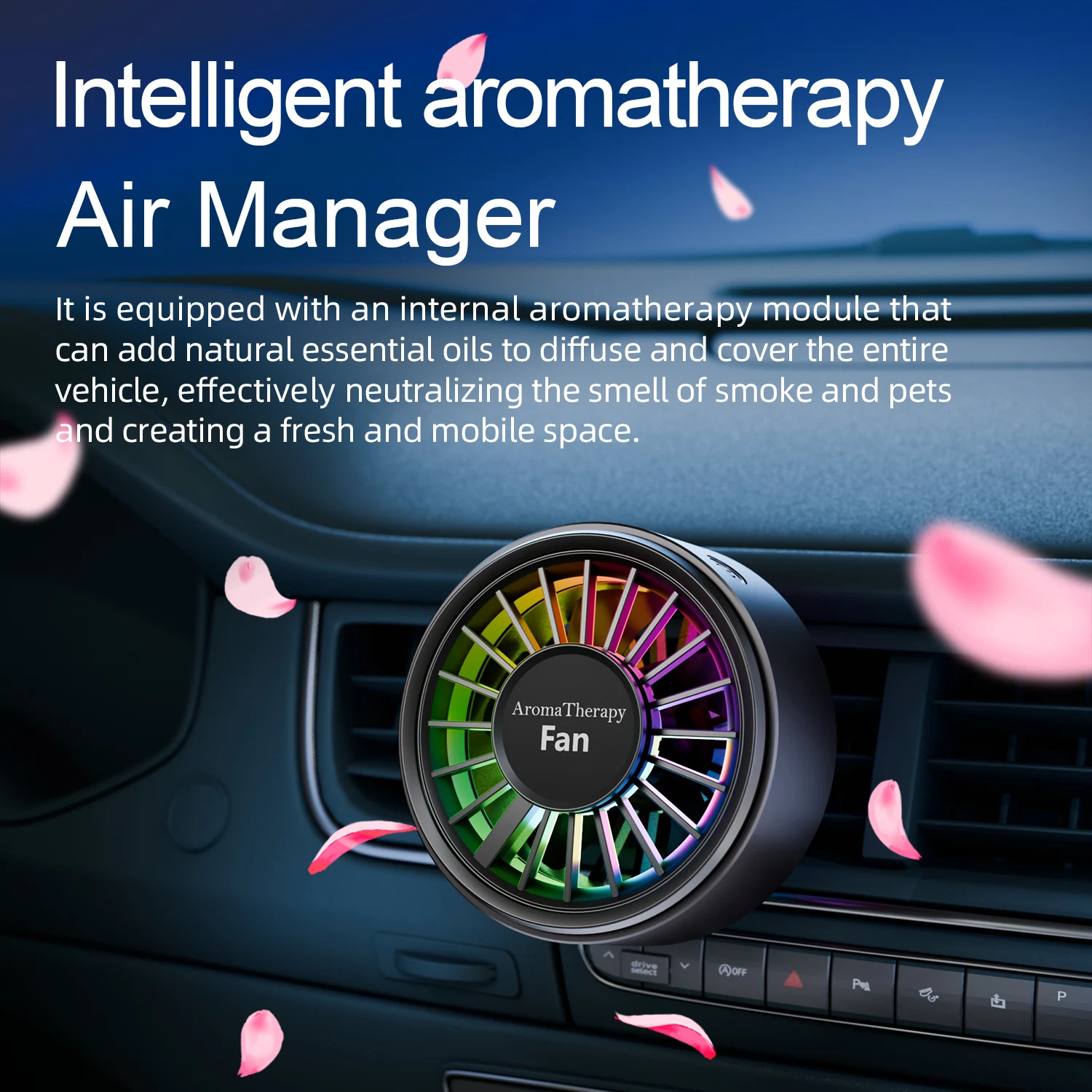 Car Aromatherapy Fan High Wind Clip Fan Can Add Essential Oil USB Small Fan Car Accessories Gift image 4