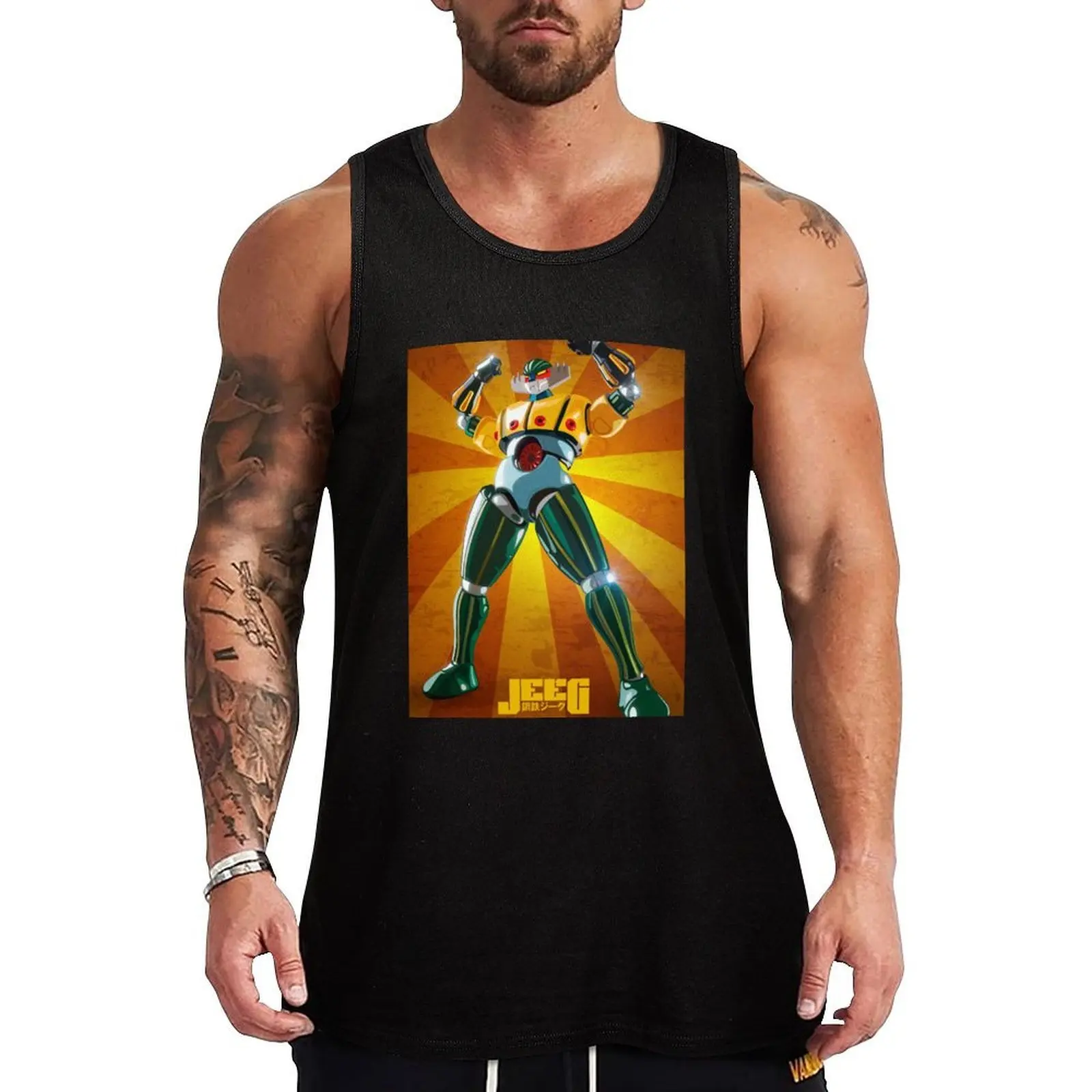 

Jeeg Tank Top fitness clothing for men fashion 2025 man T-shirt Men's gym clothing men
