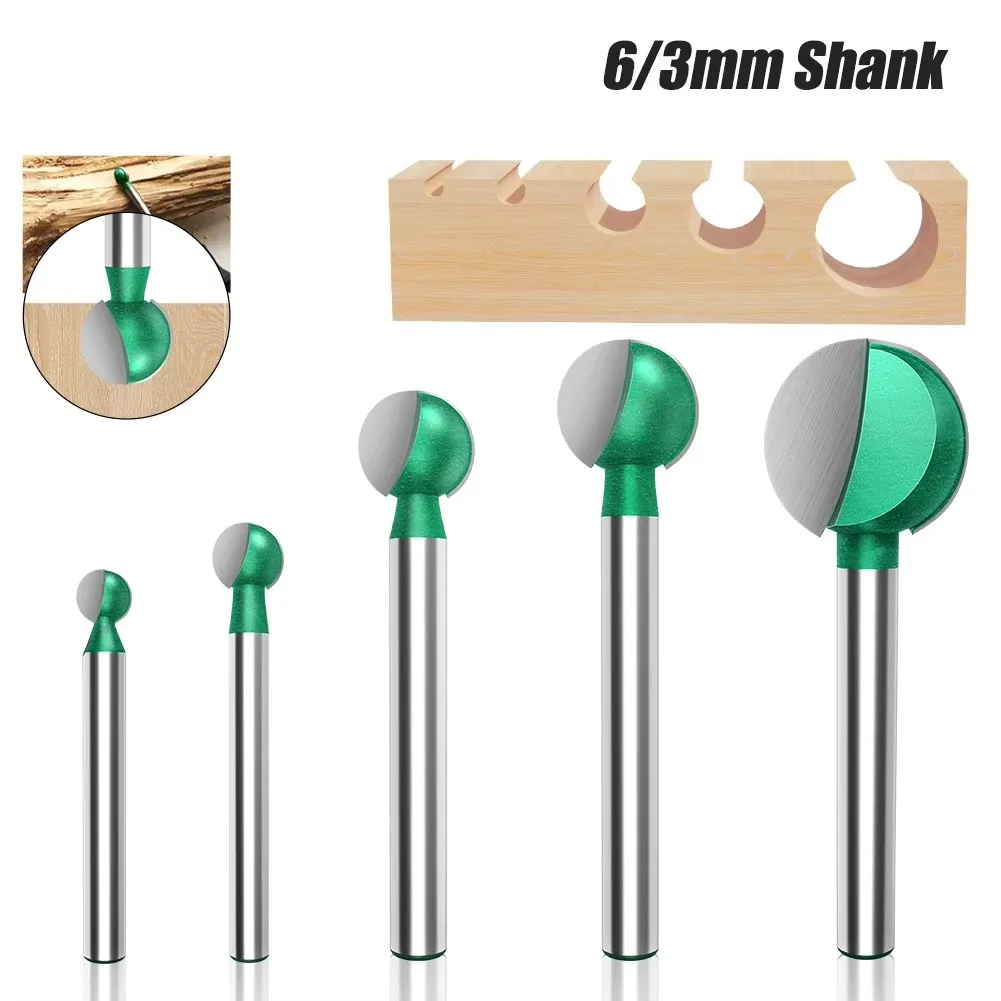 

Фреза с хвостовиком 6 мм, резьба по дереву, шариковый нос, круглая фреза для резьбы по дереву, фреза из карбида вольфрама