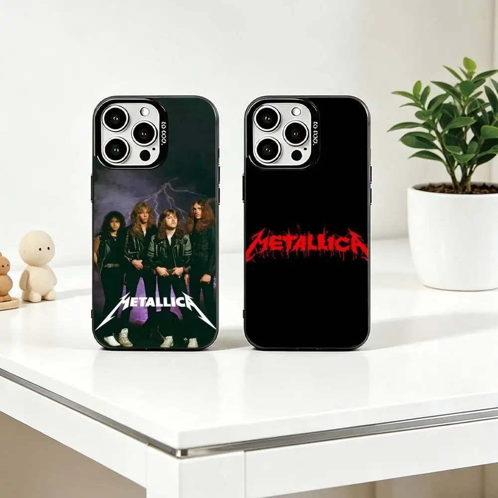 

Rock band S-Seasons Metallica Phone Case For iPhone 17,16,15,14,13,12,11 Plus,Pro Max,XS,Colorful Silver Phone case Funda Cover
