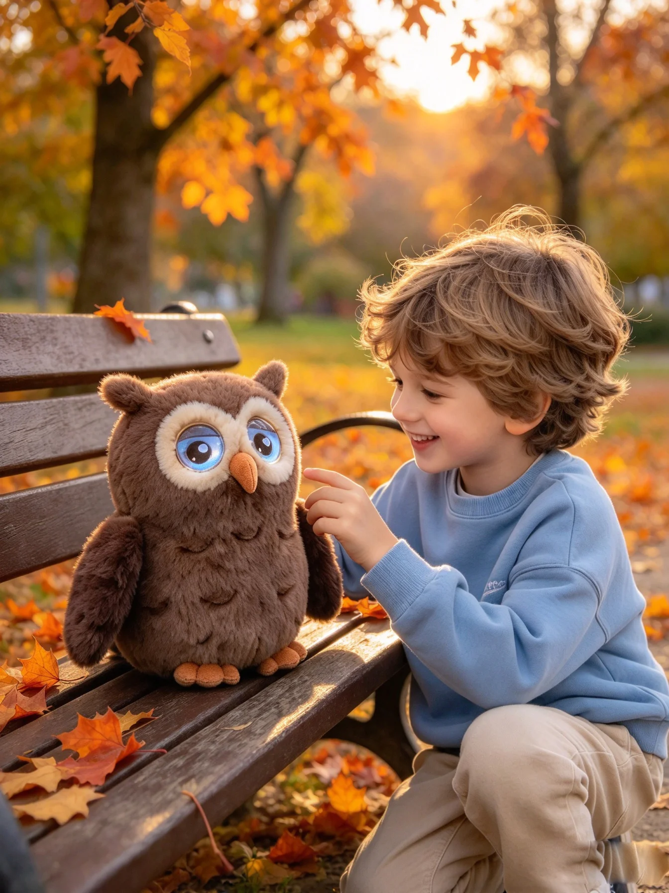 AI Owl Robot Plush Toy, Smart Talking Interactive Stuffed Animal, Early Education Kids Toy with Touch Response & Dynamic Eyes view 6