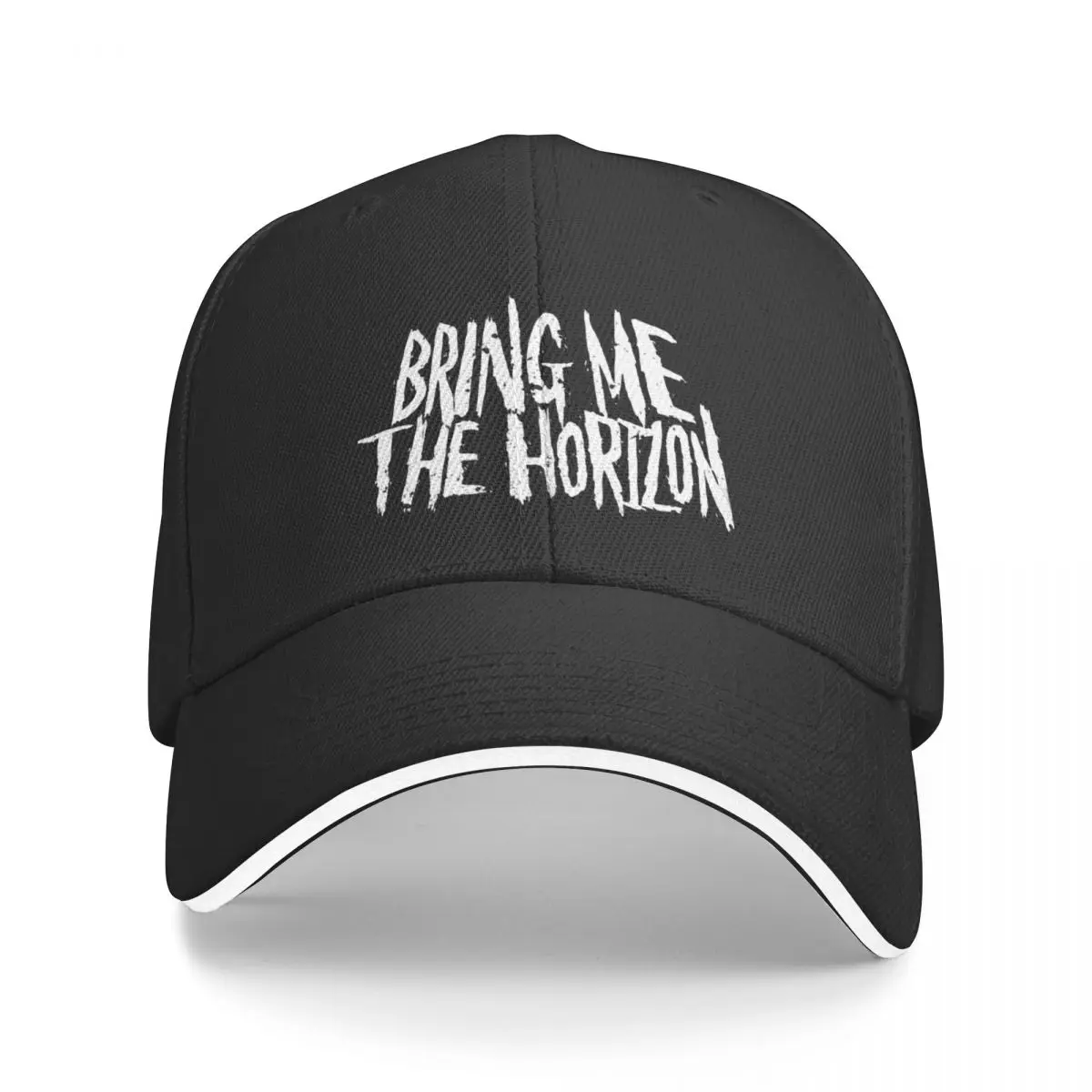 White Script Bring Me The Horizons Sun Baseball Caps Men's Coquette Summer Hip Hop Trucker Cap Hot Sale Sunscreen Hat