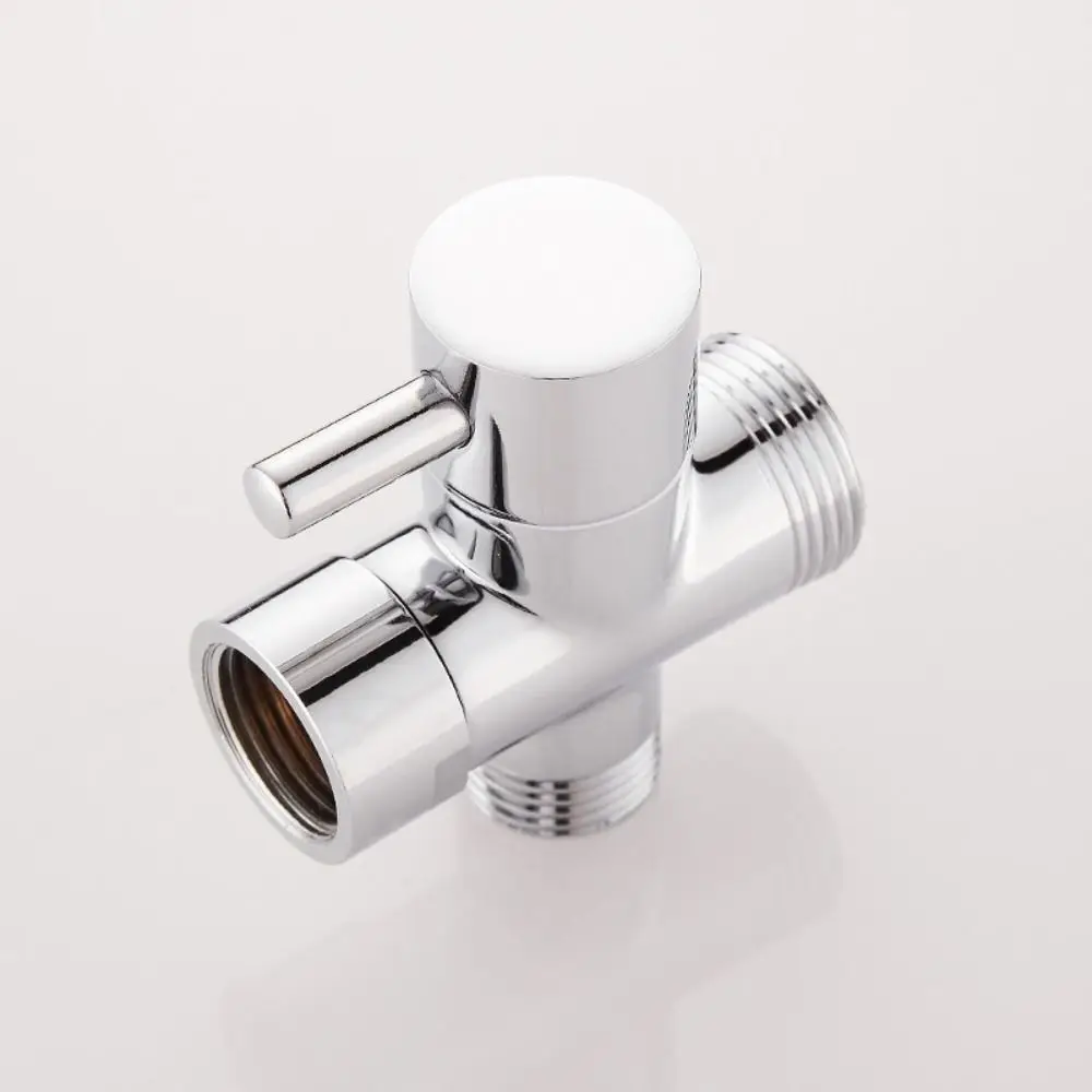Brass Diverter Valve 3 way Water Separator Shower Tee Adapter Adjustable Shower Head Diverter Valve Bathroom Accessories