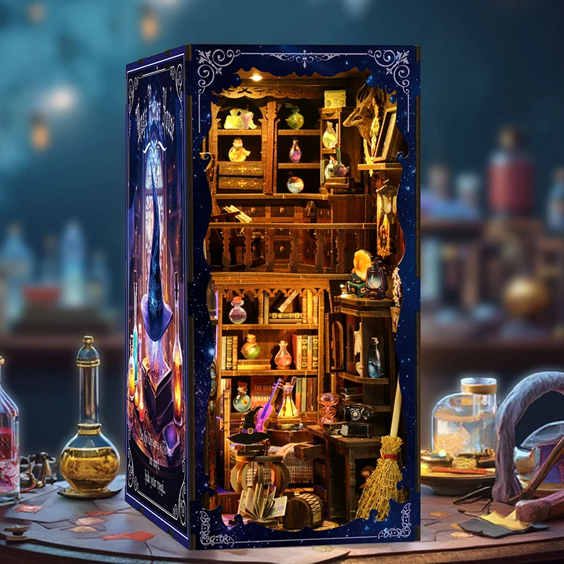 

【Hot Sale】Alchemist's Corner: Magic Potion 3D Wooden Book Nook | Hand-Assembled DIY Shelf Decor & Unique Gift