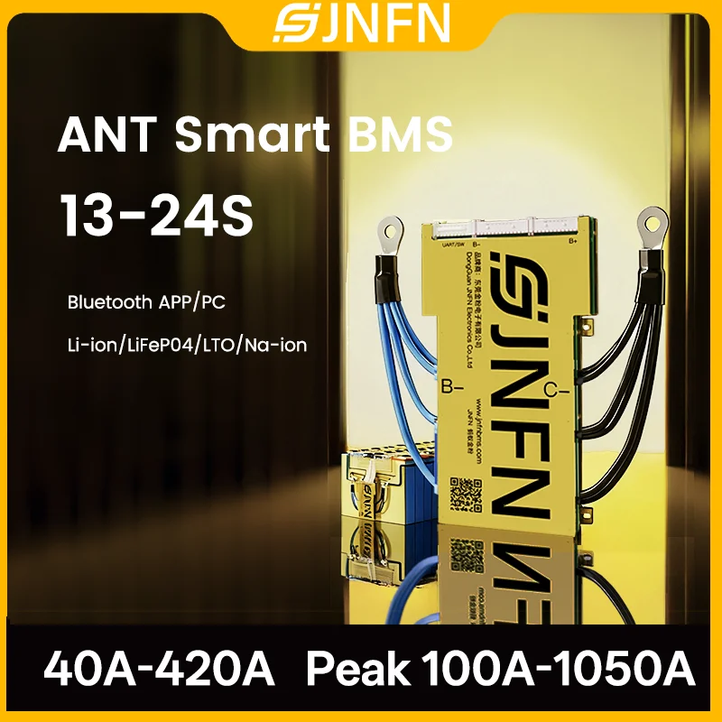 ANT BMS 13S 14S 15S 16S 17S 18S 19S 20S 21S 22S 23S 24S 48V 60V 72V 18650 Lifepo4 LTO Battery Smart BMS 40A 60A 100A 200A