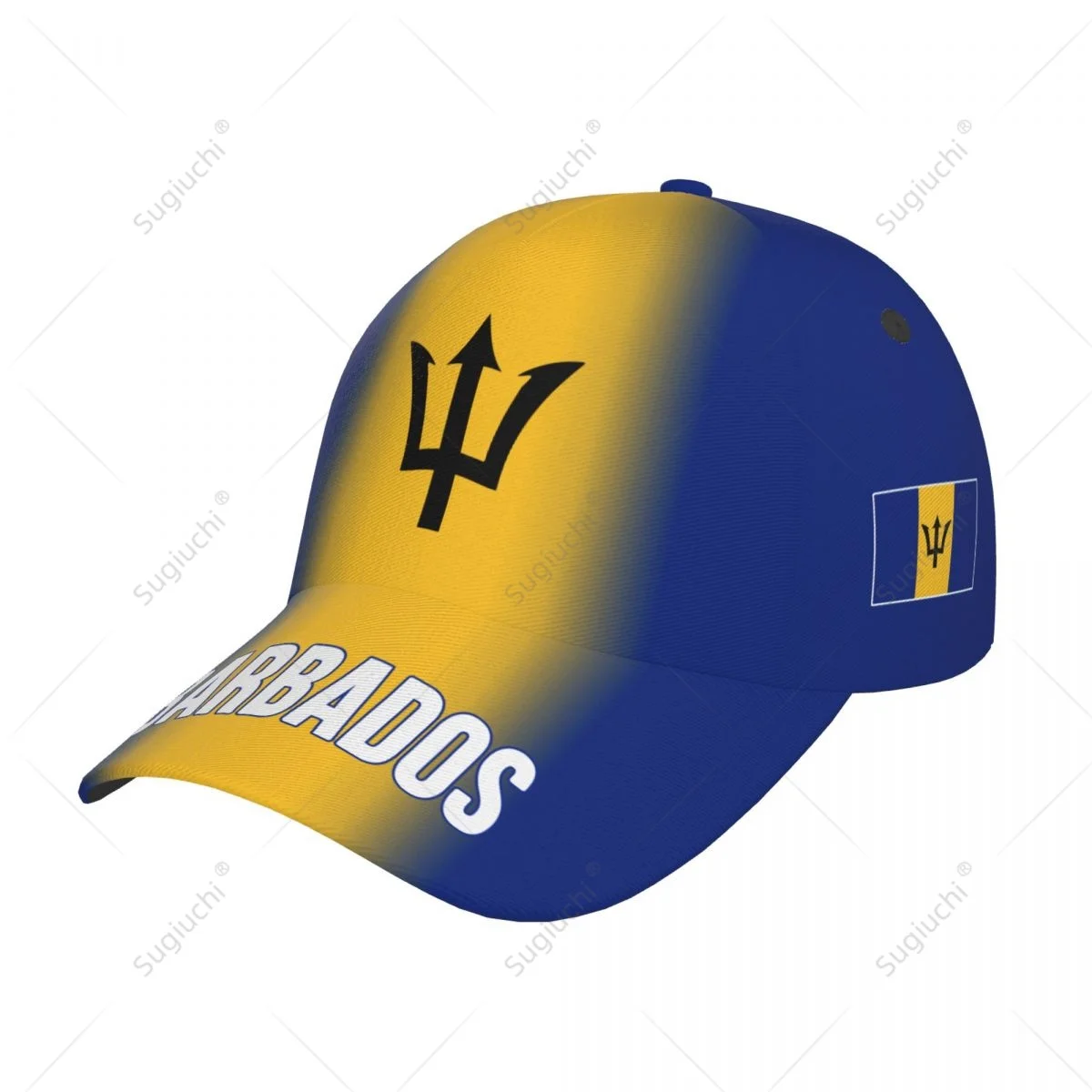 Unisex Baseball Cap Hat Barbados Flag Gradient Color 3D Printing for Tennis Outdoor Bike Bicycle Golf Baseball Sports Fans