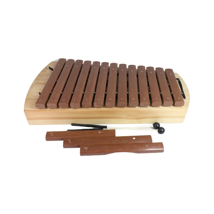 Educational wooden building block xylophone mini piano toy with 15 scales, certified for safety, suitable for babies, low price