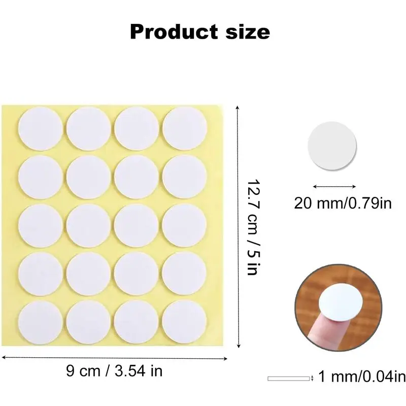 240pcs Candle Wick Stickers, Heat Resistance Double-Sided Stickers 20mm Adhesive Round Dots for Candle Making Wall Hanging .H