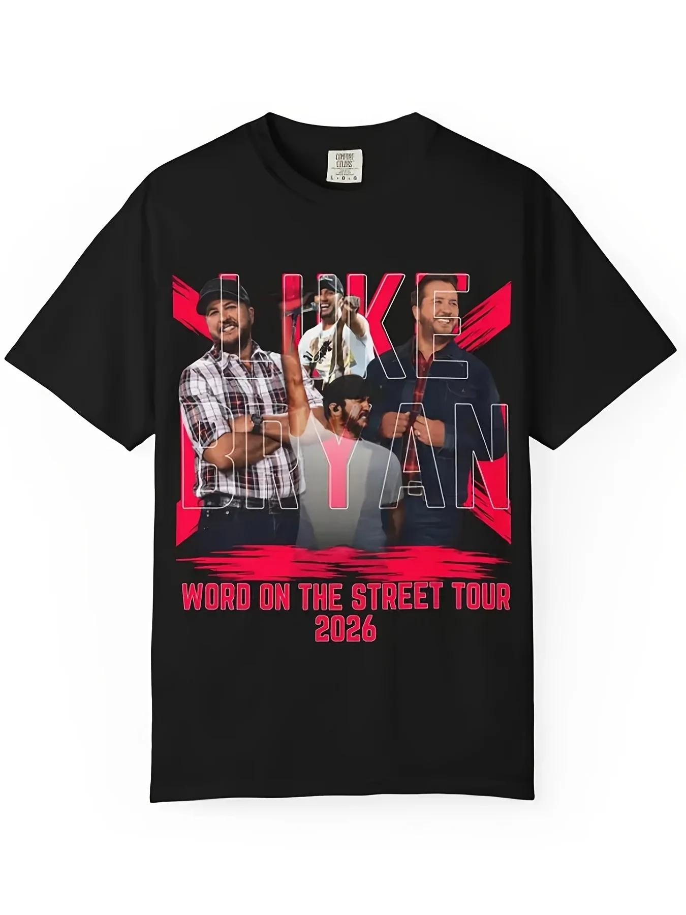 Men's  Women's Luke Bryan Tour 2026 Unisex   T-Shirt, Soft, All Season Casual Streetwear Essential, All-Match All Season Style, Affordable Daily Wear  Perfect Christmas Gift for Fans And Friends -