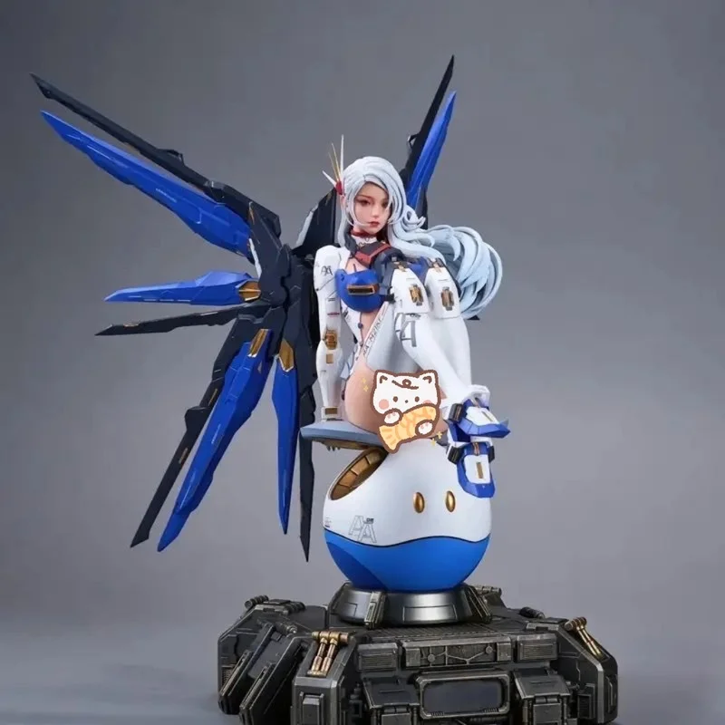 

Genuine Cos The Strike Freedom Machine Mother Anime Peripheral Sitting Posture Sexy Girl Mdoel Desktop Ornament Surprising Gift