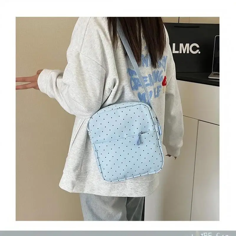 Nylon-Rucksack-Set mit Polka Dots, mehrere Fächer, Reißverschluss, Mädchen-Rucksack-Set, Aufbewahrung von Schreibwaren, Studentenrucksack, Mädchen-Geschenke – Detail 19