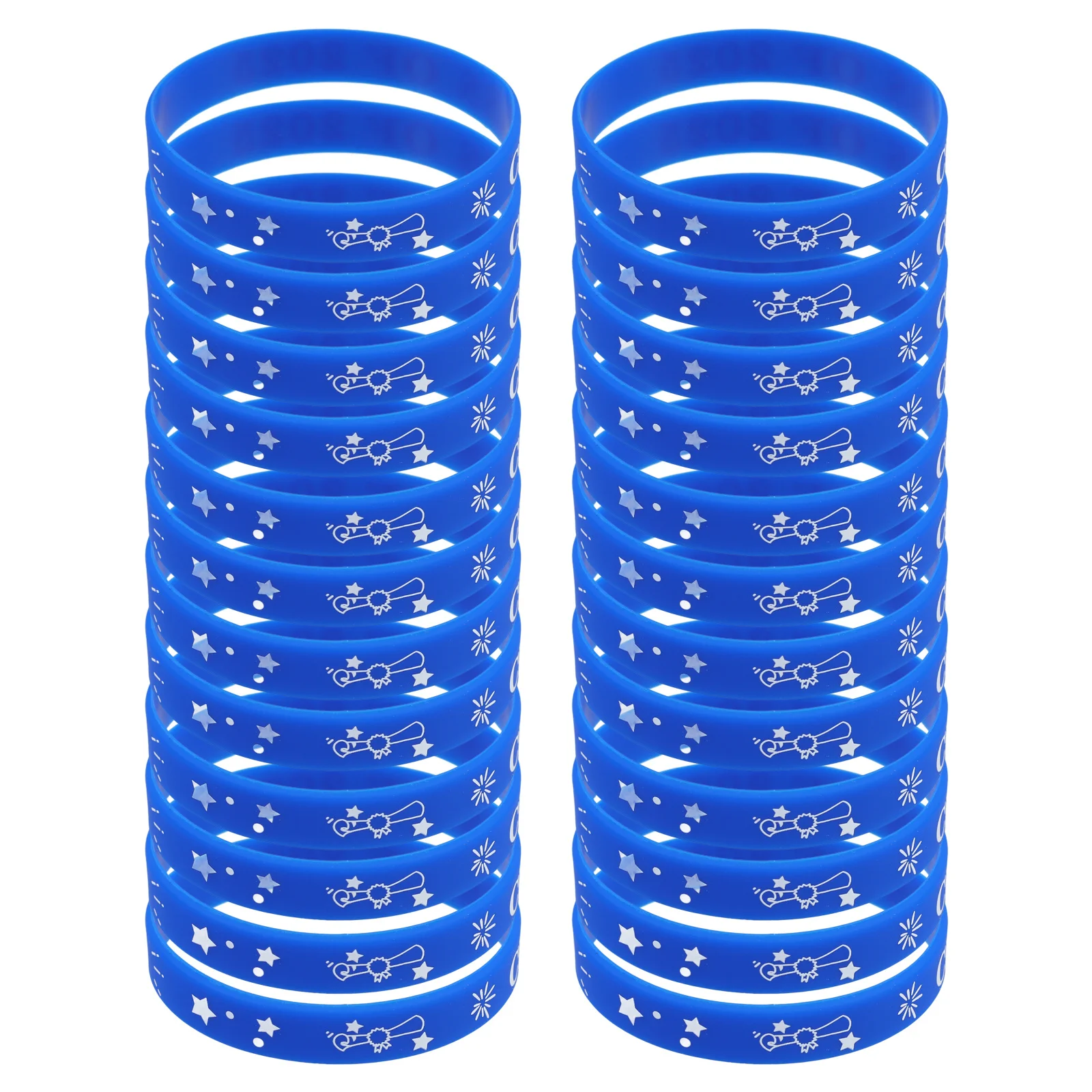 

24Pcs Graduation Wristbands Class of 2025 Silicone Bracelets Party Favors Graduation Supplies Silicone Wristbands