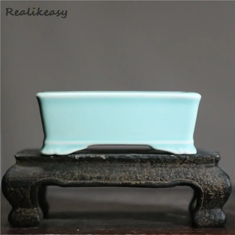 

Chinese Purple Clay Flower Pot Ceramic Bonsai Pot Home Solid Color Small Succulent Flower Pot Desktop Decorative Flower PotLC376
