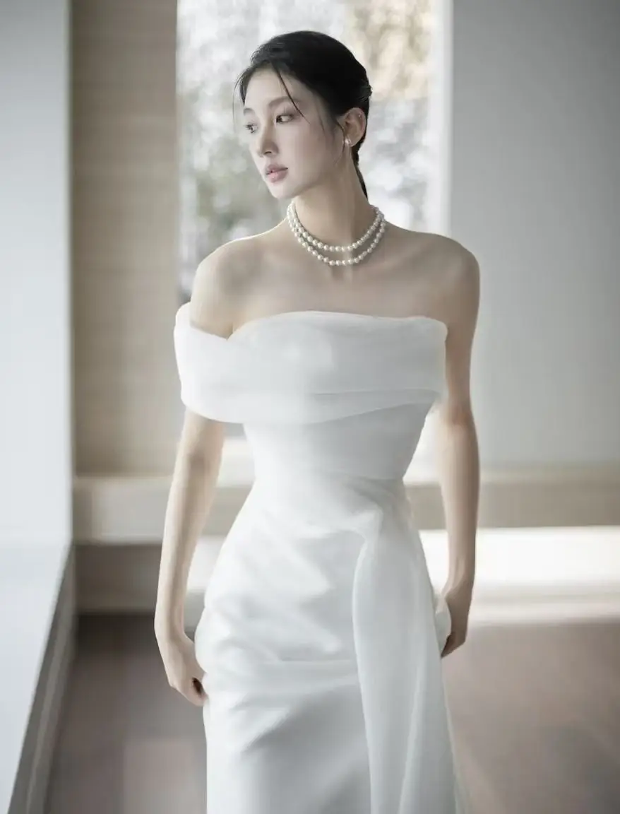 맞춤형 우아한 머메이드 웨딩드레스 2025 클래식 웨딩드레스 아이보리 신상 심플 볼 가운 여성용 럭셔리 웨딩드레스