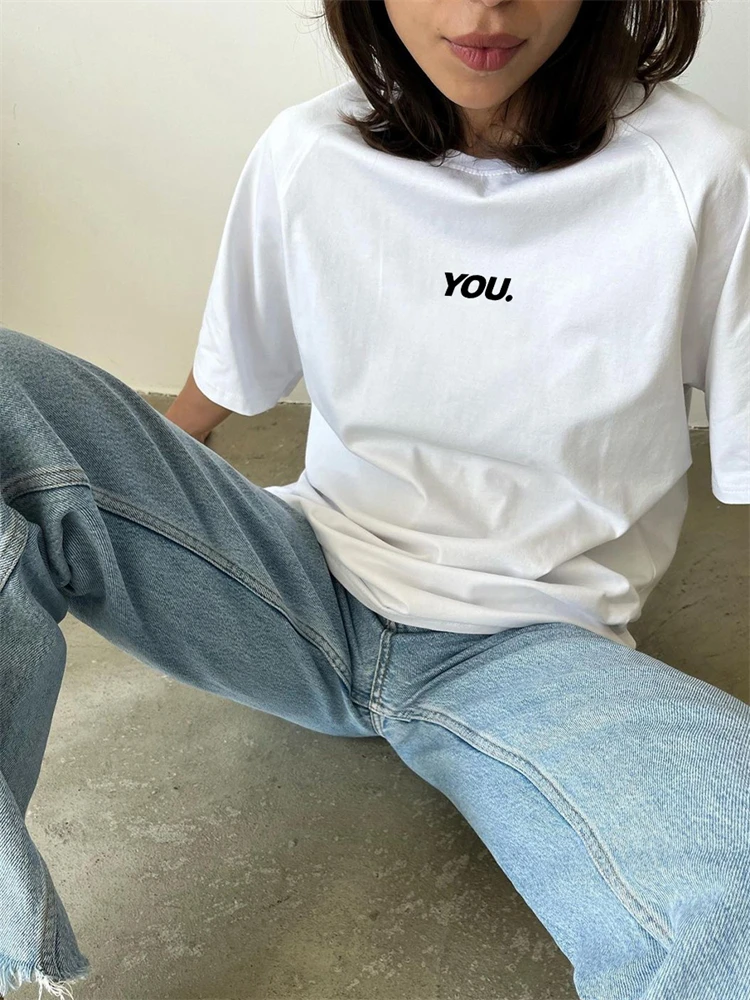 Hirsionsan Casual Loose Cotton T-shirts Women 2023 Summer O-neck All-match Basic Tees Female Simple Chic Short Sleeve Pullover